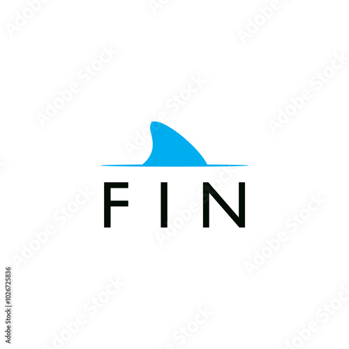 Fin fish logo design vector editable business brand identity royalty free image