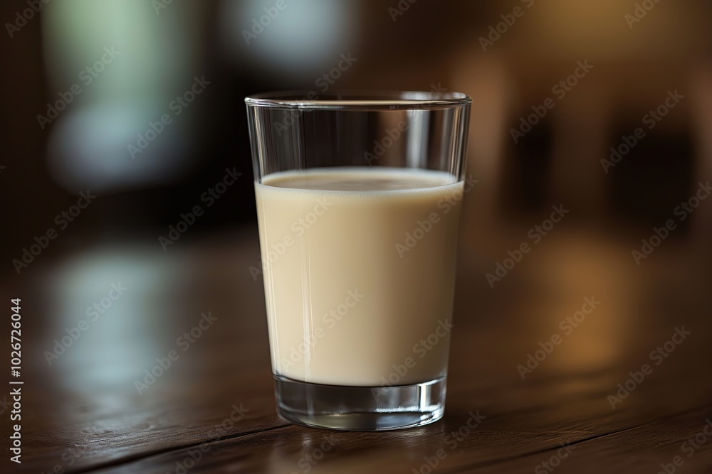 a glass of fresh milk on a wooden table a glass of fresh milk on a wooden table
