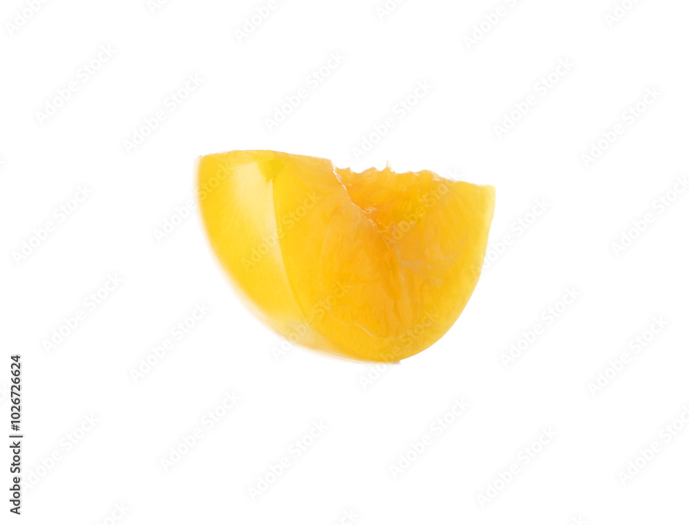 Slice of ripe plum isolated on white Slice of ripe plum isolated on white