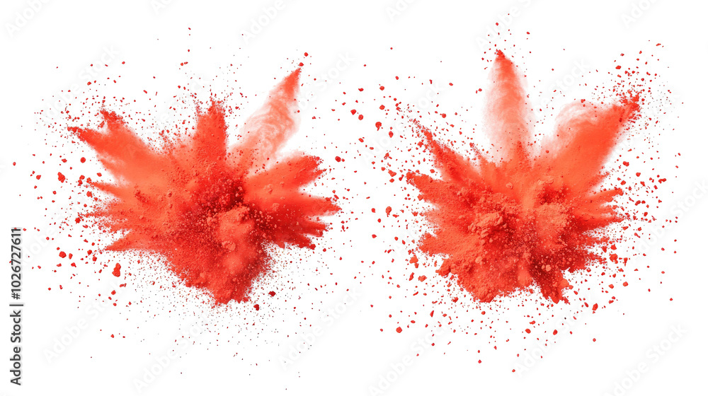 Bright Red Holi Paint Powder Explosions During a Colorful Celebration Generative AI Bright Red Holi Paint Powder Explosions During a Colorful Celebration Generative AI