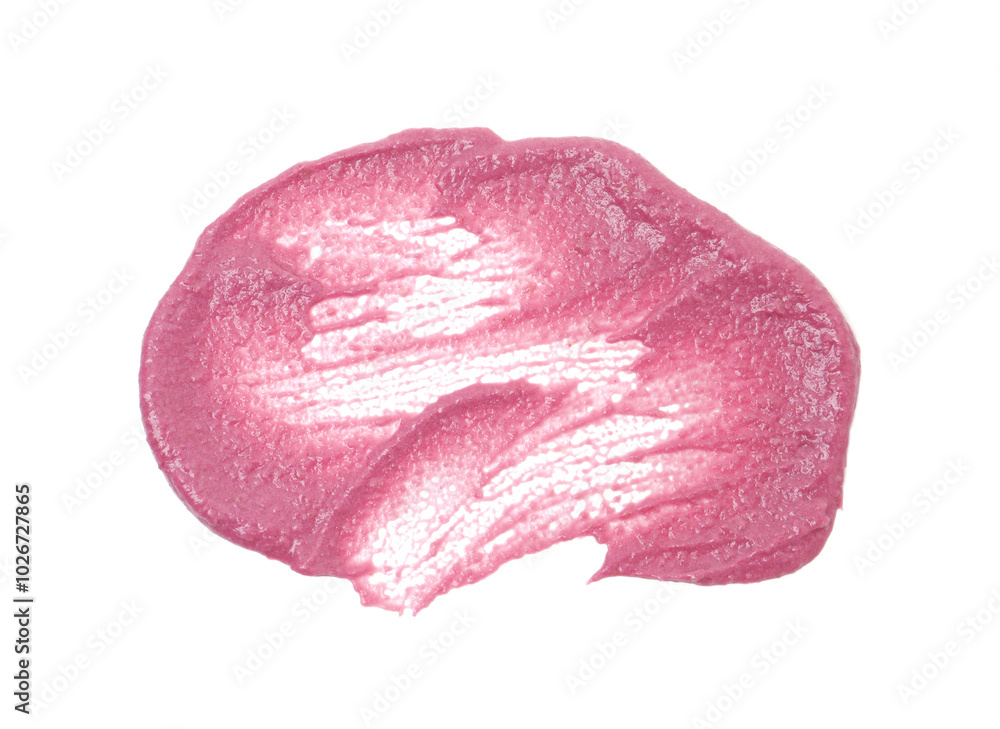 Tasty beetroot hummus isolated on white, top view Tasty beetroot hummus isolated on white, top view