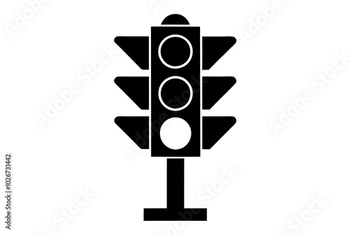 traffic light on white background