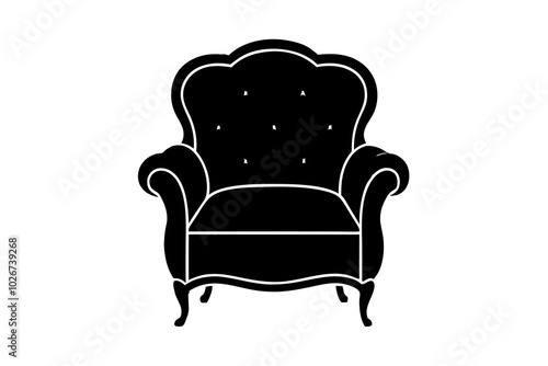 armchair isolated on white