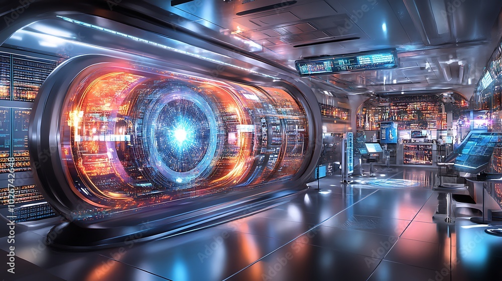 A futuristic physics lab using augmented reality to simulate the effects of relativistic speeds on physical objects A futuristic physics lab using augmented reality to simulate the effects of relativistic speeds on physical objects