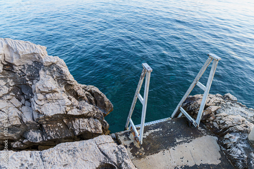 Rocky Beach And Sea Water At Adria Coast photo