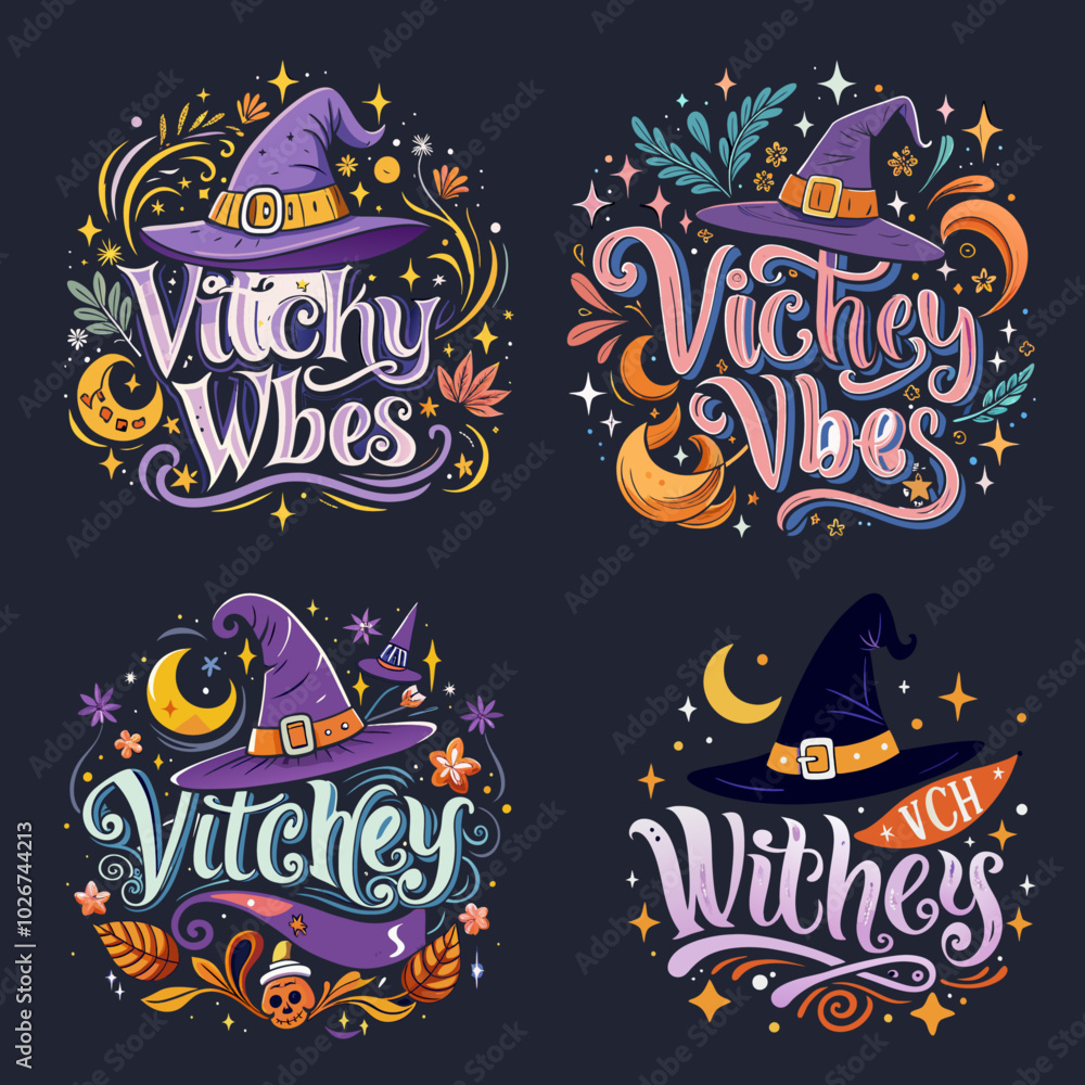 Halloween Celebration Graphics for T-Shirts and Stickers set Halloween Celebration Graphics for T-Shirts and Stickers set