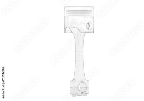 Piston on a white background.