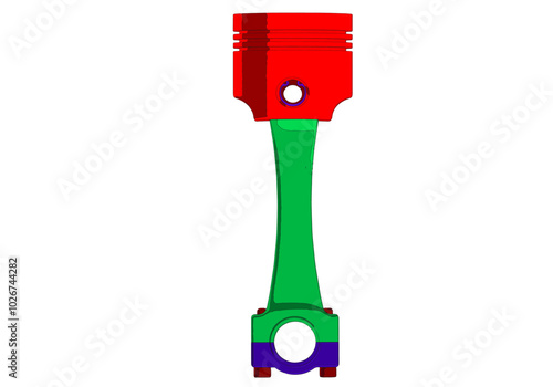 Piston on a white background.