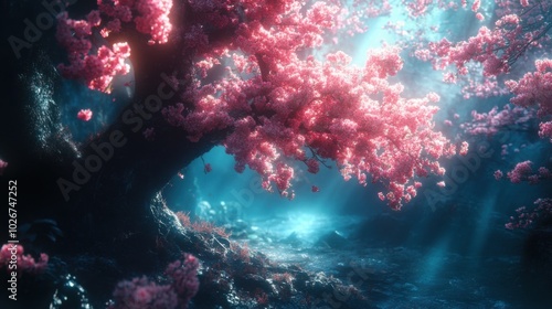 Fototapeta Naklejka Na Ścianę i Meble -  coral reef in the night