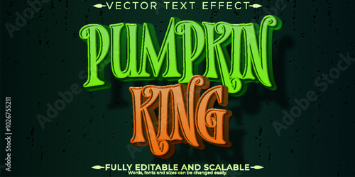 Halloween monster text effect, editable horror and scary text style