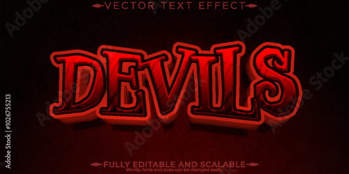 Halloween monster text effect, editable horror and scary text style