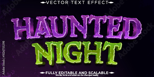 Halloween monster text effect, editable horror and scary text style