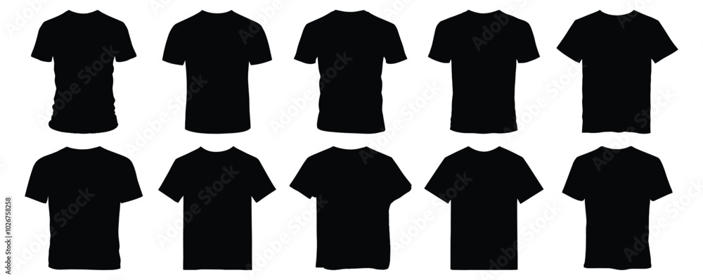 Tshirt silhouette set vector design big pack of clothing illustration and icon Tshirt silhouette set vector design big pack of clothing illustration and icon
