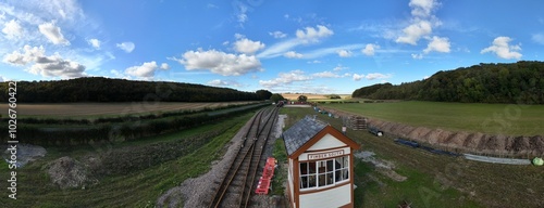 Yorkshire Wolds Railway, Fimber Halt vintage railway. Fimber, East Yorkshire  photo