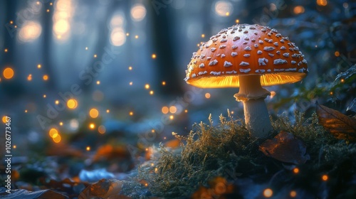 fly agaric mushrooms photo