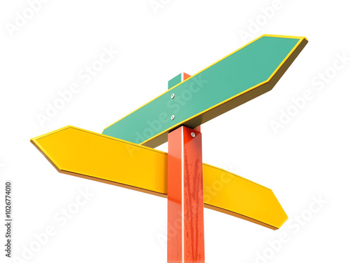 png road directions isolated on white background