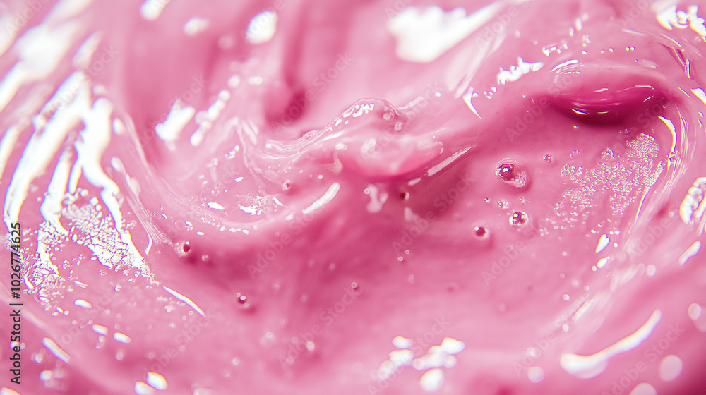 a close-up, top-down view of a pool of pink paint, filling the entire frame with a focus on its perfectly smooth, creamy texture a close-up, top-down view of a pool of pink paint, filling the entire frame with a focus on its perfectly smooth, creamy texture