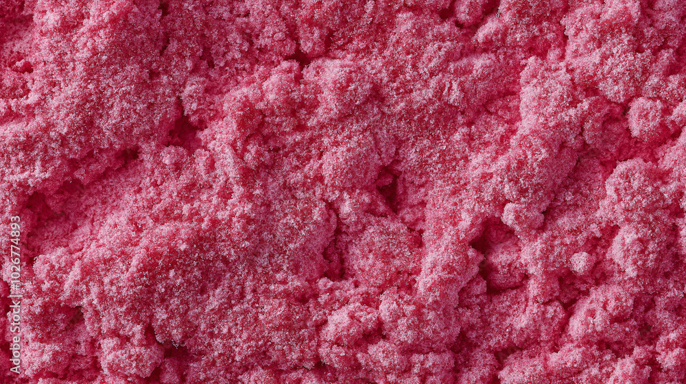 a close-up, top-down view of a small mound of dried raspberry powder, featuring its vibrant pink-red hue a close-up, top-down view of a small mound of dried raspberry powder, featuring its vibrant pink-red hue