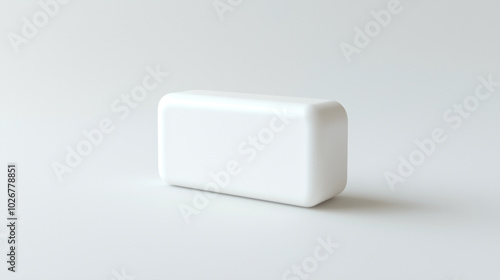 frontview, the image depicts a soap placed in the right center of a white background