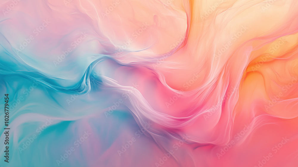 Obraz premium pink, teal, coral website background in pastel colors 