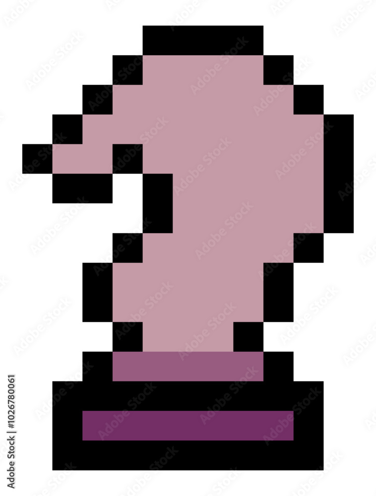 knight chess pieces in pixel art style knight chess pieces in pixel art style