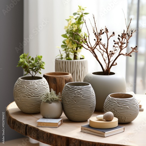 Wallpaper Mural Nordic-Style Ceramic Pots Exhibiting Simplicity and Timeless Minimalist Design Torontodigital.ca