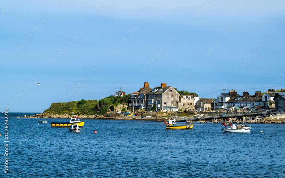 Naklejka premium Swanage and Swanage Bay, Jurassic Coast, Dorset Coast, Poole, England
