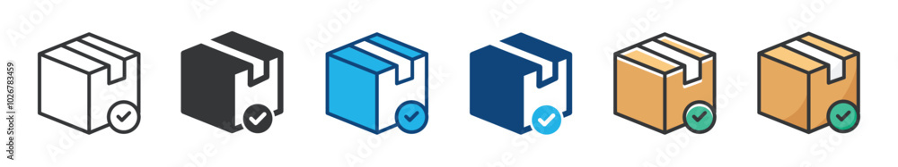 Package received multi series style icons collection. Minimal icon and symbol vector illustration Package received multi series style icons collection. Minimal icon and symbol vector illustration