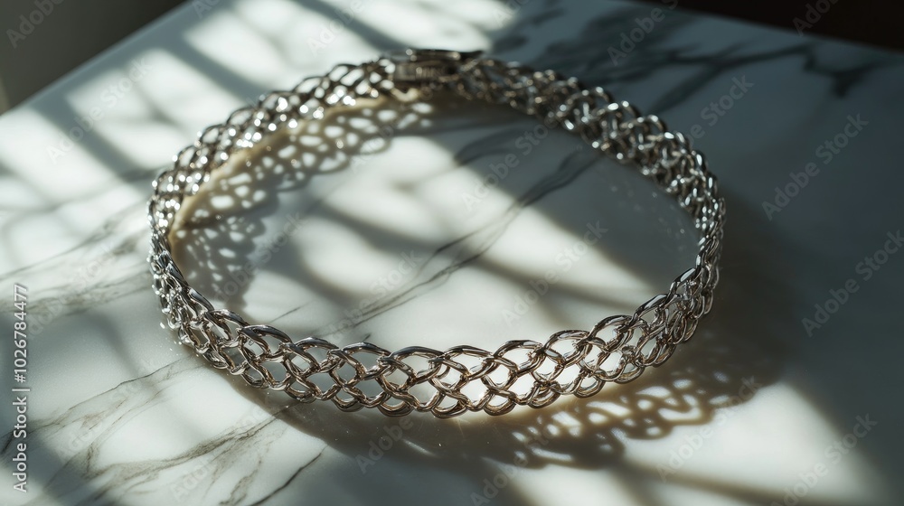 Elegant Silver Chain with Intricate Design Elegant Silver Chain with Intricate Design