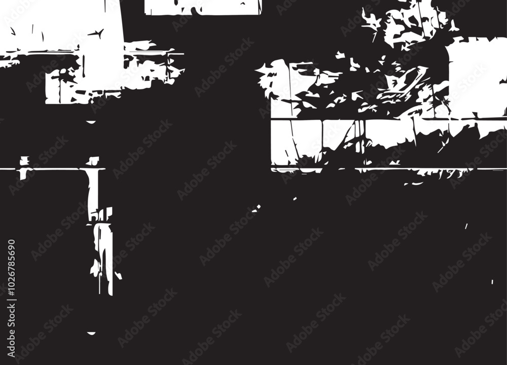 Fototapeta premium Black and white grunge. Vector monochrome texture