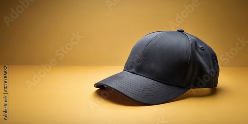 Wallpaper Mural Black cap with a background, fashion, accessory, headwear, trendy, style, clothing, apparel, blank, copy space, isolated Torontodigital.ca