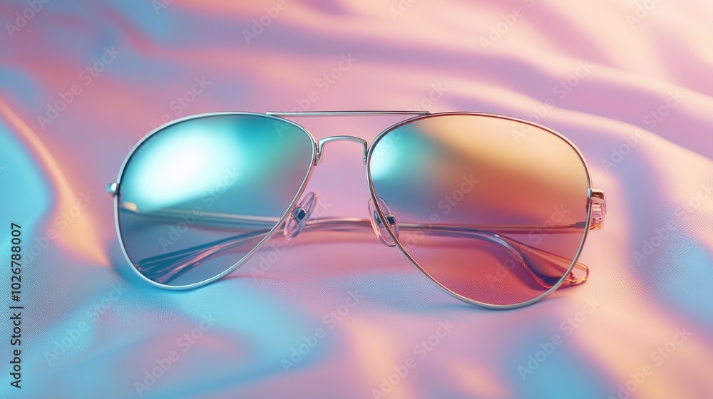 Stylish Sunglasses on Colorful Background Stylish Sunglasses on Colorful Background