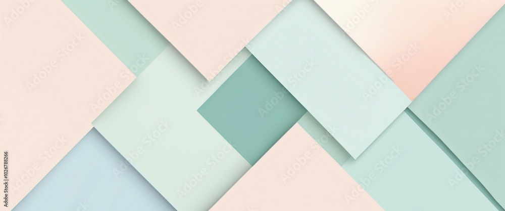 Pastel Geometric Layered Banner Pastel Geometric Layered Banner