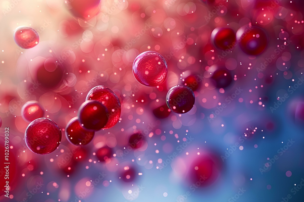 A bunch of red balls floating in the air A bunch of red balls floating in the air