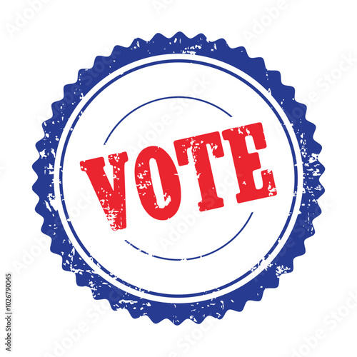 Vote ink stamp vector isolated on a white background