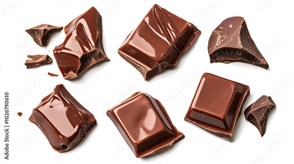 Fototapeta premium Melted Chocolate on White for Desserts Generative AI