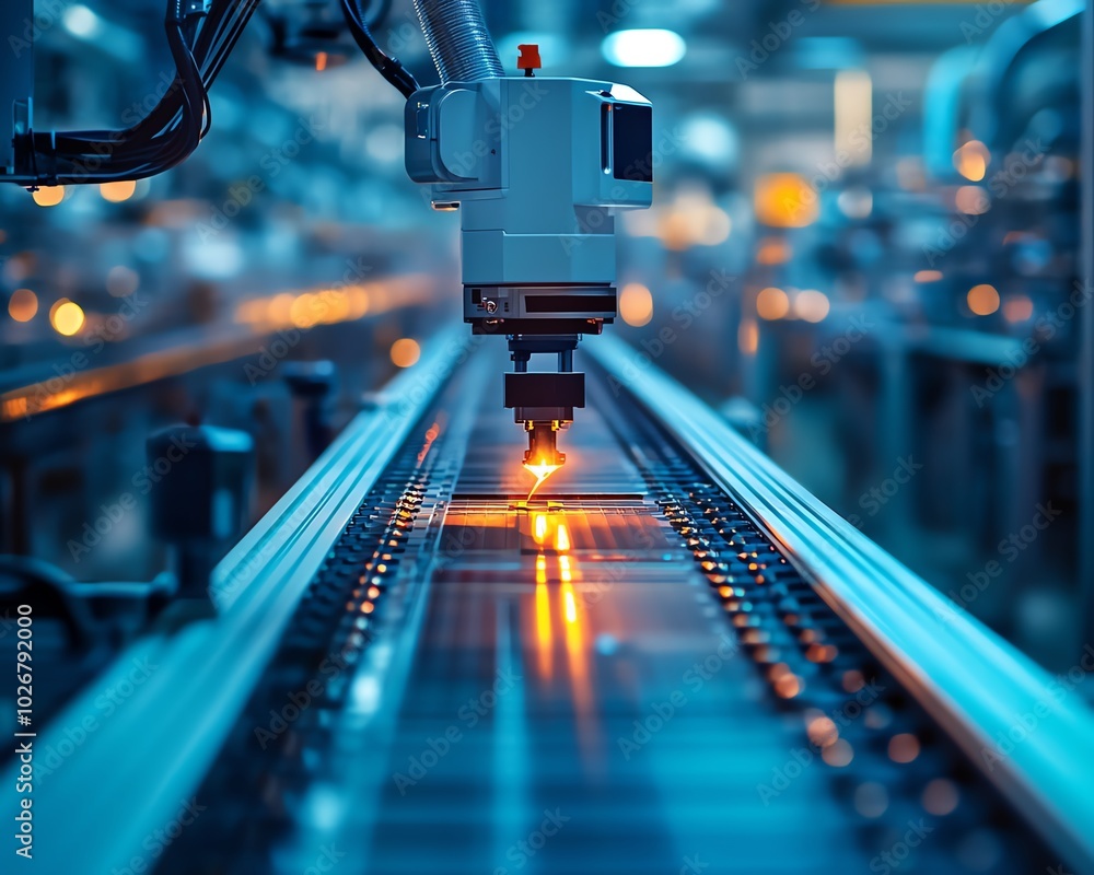 Highend semiconductor manufacturing cleanroom with automated assembly lines, digital controls, and dustfree, sterile surroundings Highend semiconductor manufacturing cleanroom with automated assembly lines, digital controls, and dustfree, sterile surroundings