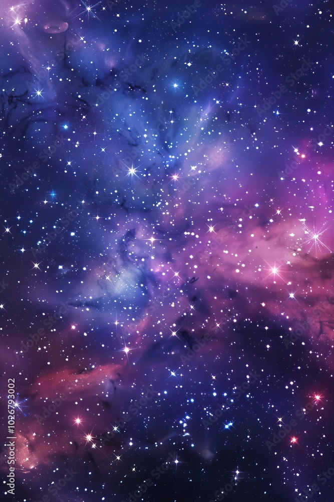 Stunning galaxy with vibrant stars and nebulae, deep space background Stunning galaxy with vibrant stars and nebulae, deep space background