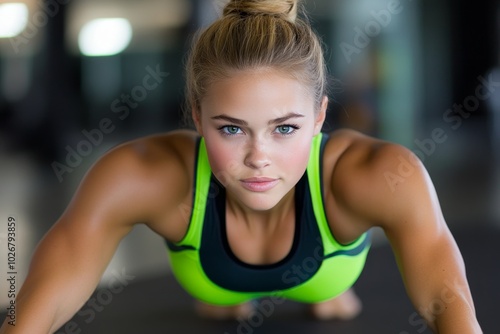 Person doing a plank exercise, holding their body steady and strong as they focus on core strength and endurance in a full-body workout