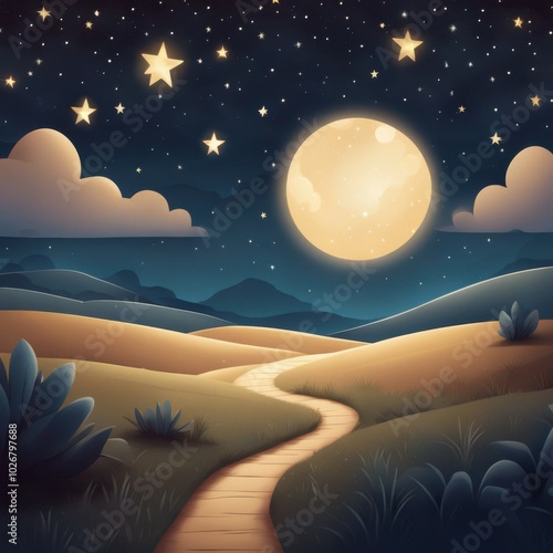 a pathway leading to the moon