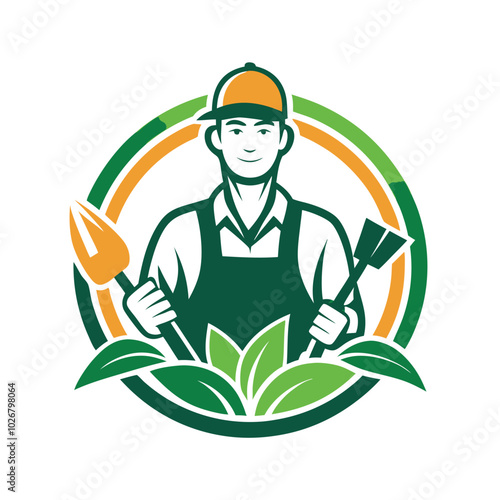  Garden cleanup maintenance  service vector logo design Idea 