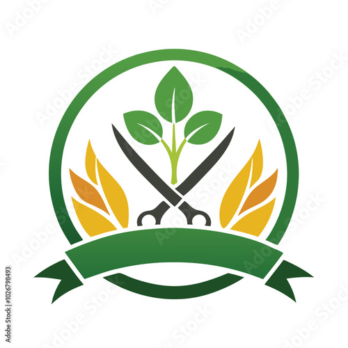  Garden cleanup maintenance  service green yellow vector logo design Idea 