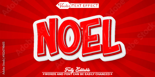 Noel Vector Editable Text Effect Template