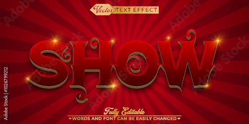 Cartoon Show Vector Editable Text Effect Template