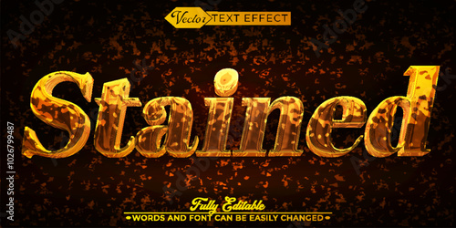 Stained Vector Editable Text Effect Template