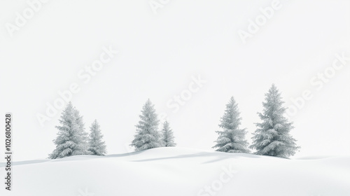 Winter landscape and tree