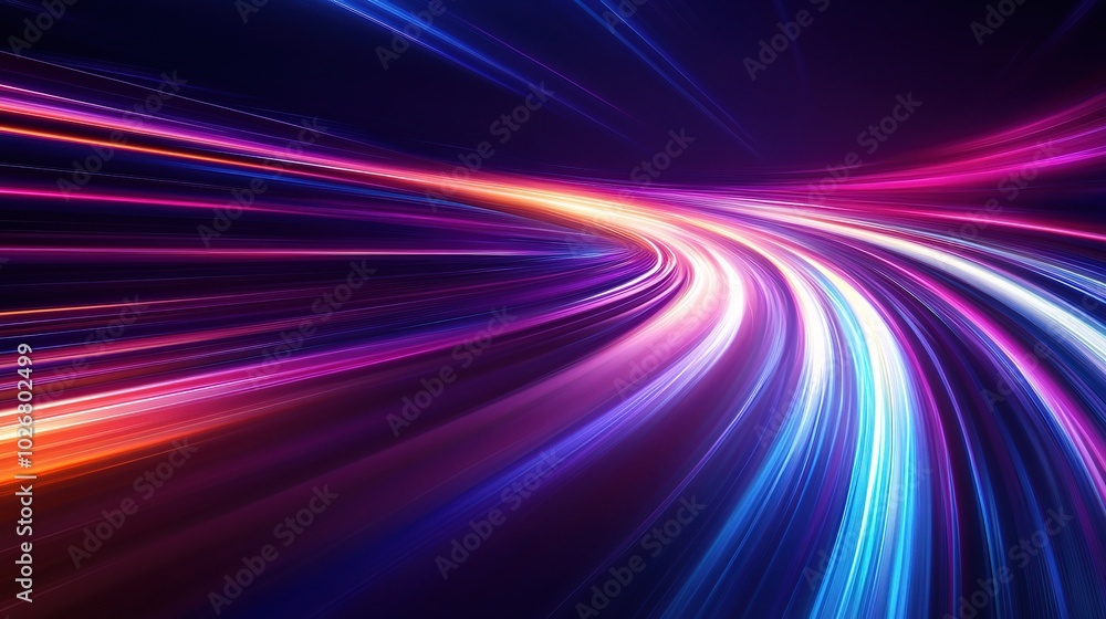 Abstract Light Trails in Vibrant Colors Abstract Light Trails in Vibrant Colors