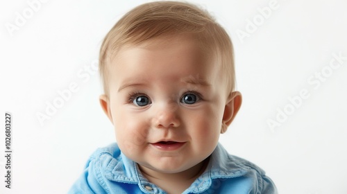 A close-up of a baby held gently in one arm, with soft, tender expressions. The baby’s innocent features and small hands are highlighted in the image, conveying a sense of warmth, comfort, and love. 