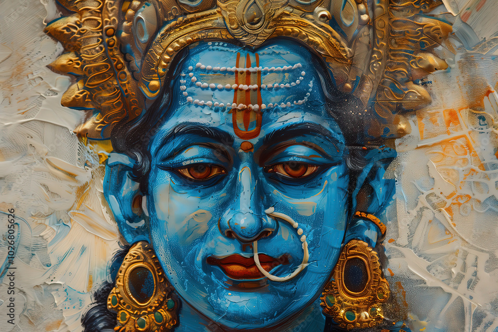 Hindu God Vishnu, Generative AI Hindu God Vishnu, Generative AI