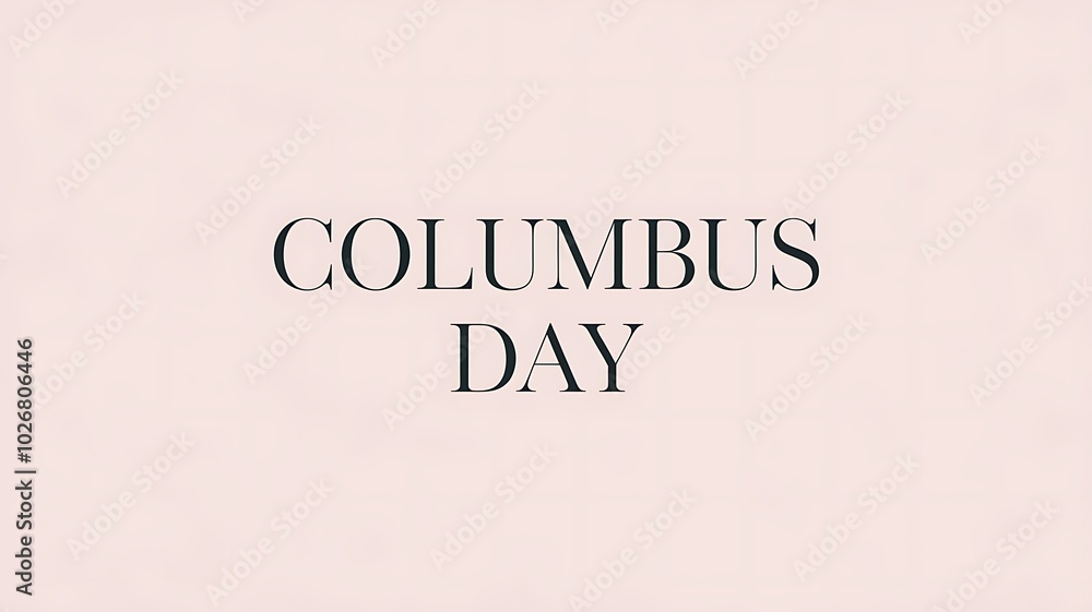 A Minimalist Typography Design for Columbus Day A Minimalist Typography Design for Columbus Day